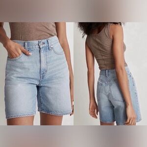 Madewell Light Wash Baggy Jean Shorts